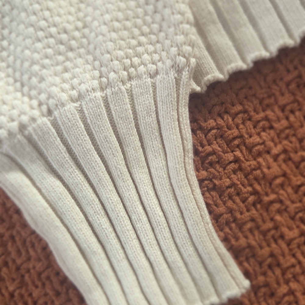 Free People Cream Knit Joggers Set Top And Bottoms Both MEDIUM - Picture 3 of 9